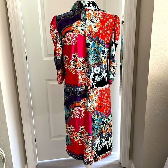 Mackenzie & James Floral Paisley 1/4 Zip w Circle Pull Stretch Fabric - Picture 7 of 11